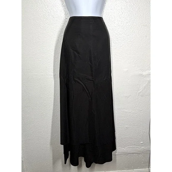 Tadashi Petite Neiman Marcus Black Tiered Maxi Skirt 10P Formal USA 14506LP EUC Tadashi Petite Neiman Marcus Black Tiered Maxi Skirt 10P Formal USA 14506LP EUC